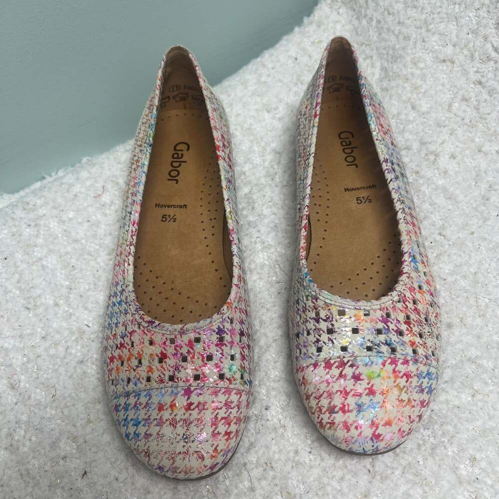 Gabor Hovercraft Pastel Multicolor Houndstooth EU SIZE 5.5 US SIZE 7.5